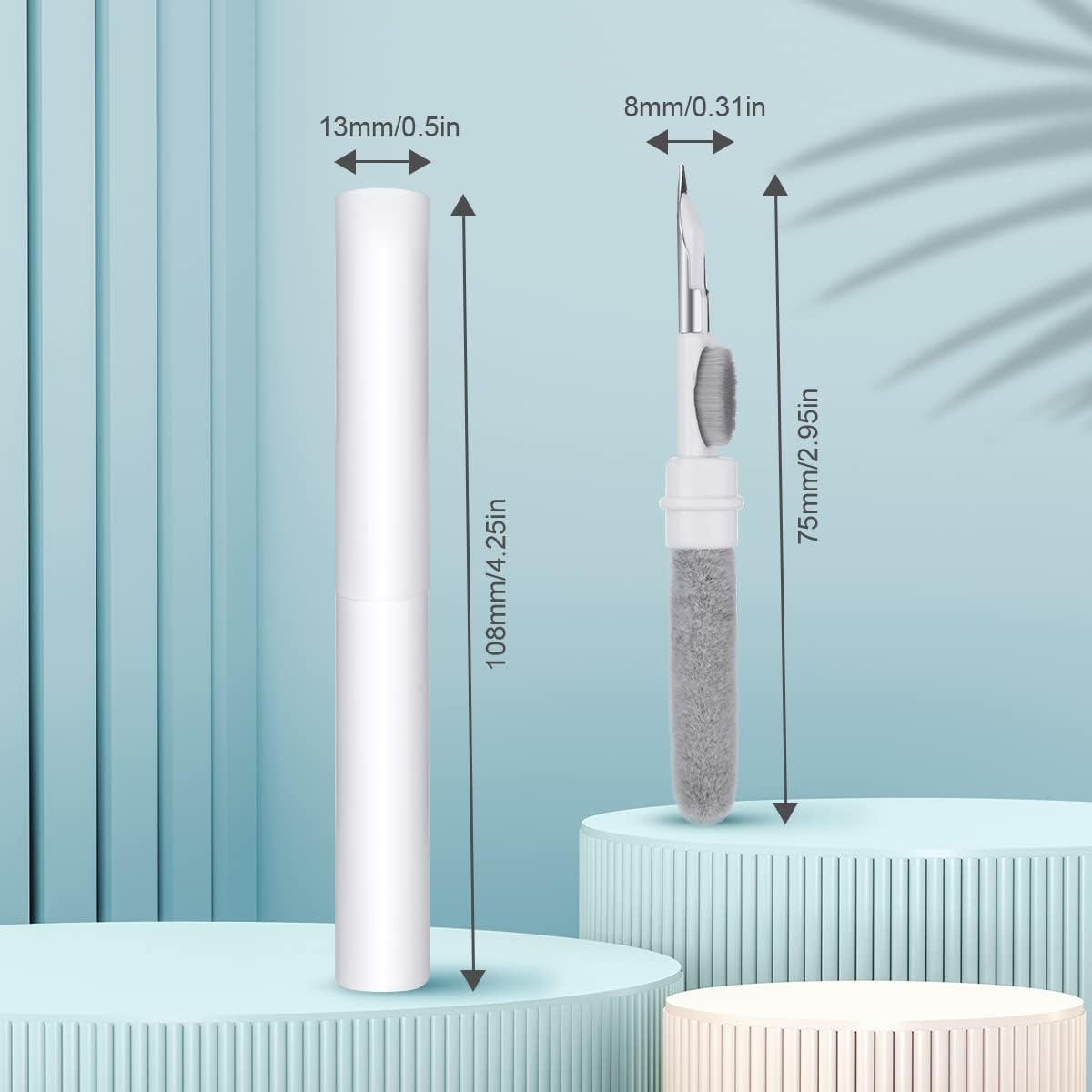 Vicloon Draadloze oordopjes schone pen, 3 in 1 Cleaner Kit, Multifunctionele Oortelefoon Reinigingsset, Voor Reinigingspen Bluetooth Oortelefoon, Oplaadhoesje, Toetsenbord, Camera, Telefoon.