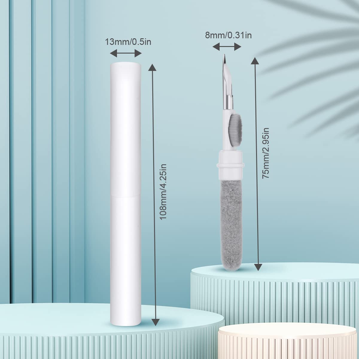 Vicloon Draadloze oordopjes schone pen, 3 in 1 Cleaner Kit, Multifunctionele Oortelefoon Reinigingsset, Voor Reinigingspen Bluetooth Oortelefoon, Oplaadhoesje, Toetsenbord, Camera, Telefoon.