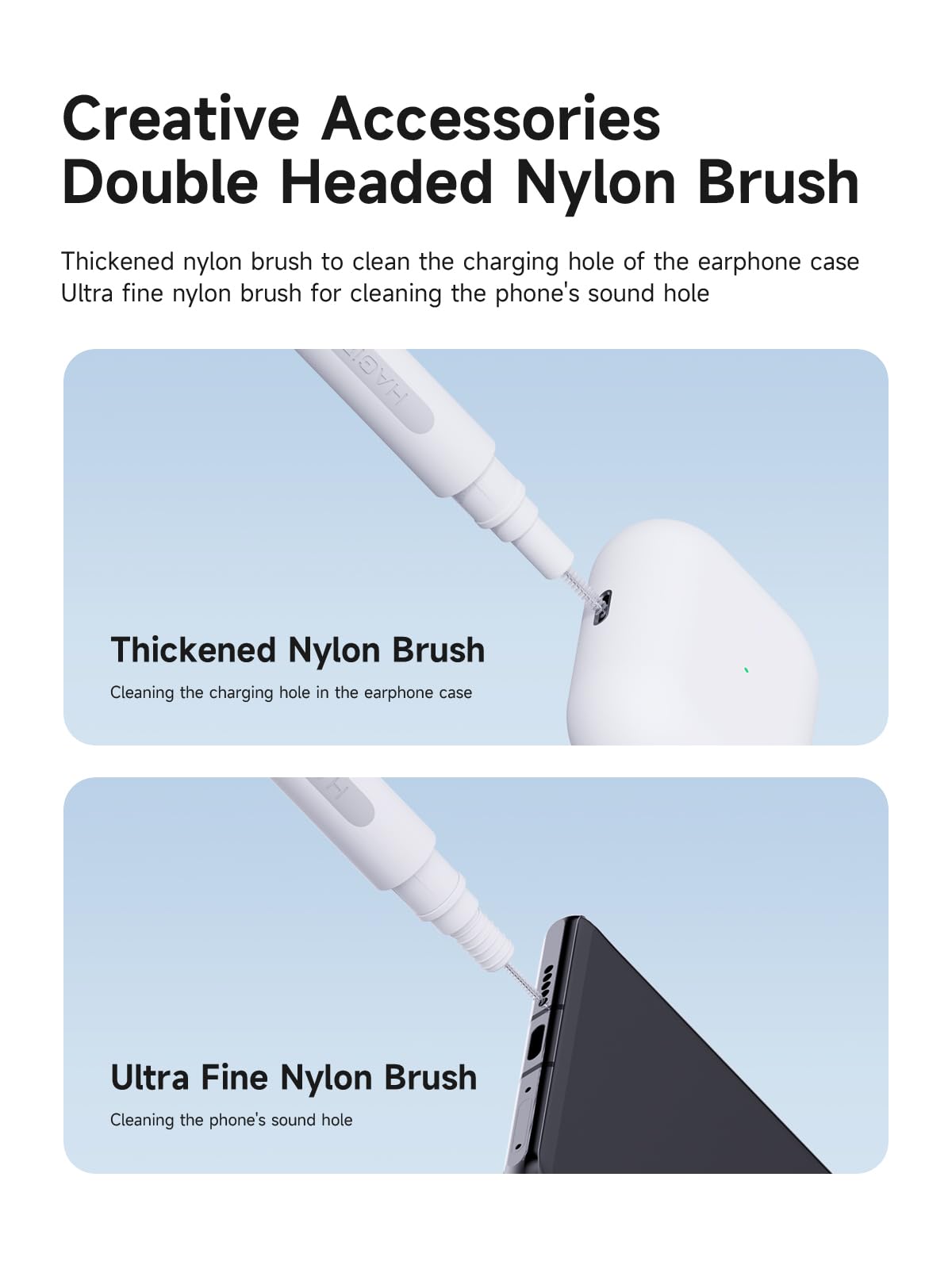 Hagibis Reinigingsset voor Airpods Pro 1 2 multifunctionele reinigingsstiften, zachte borstel voor bluetooth-hoofdtelefoon, tas, reinigingsgereedschap voor Huawei Samsung MI oordopjes